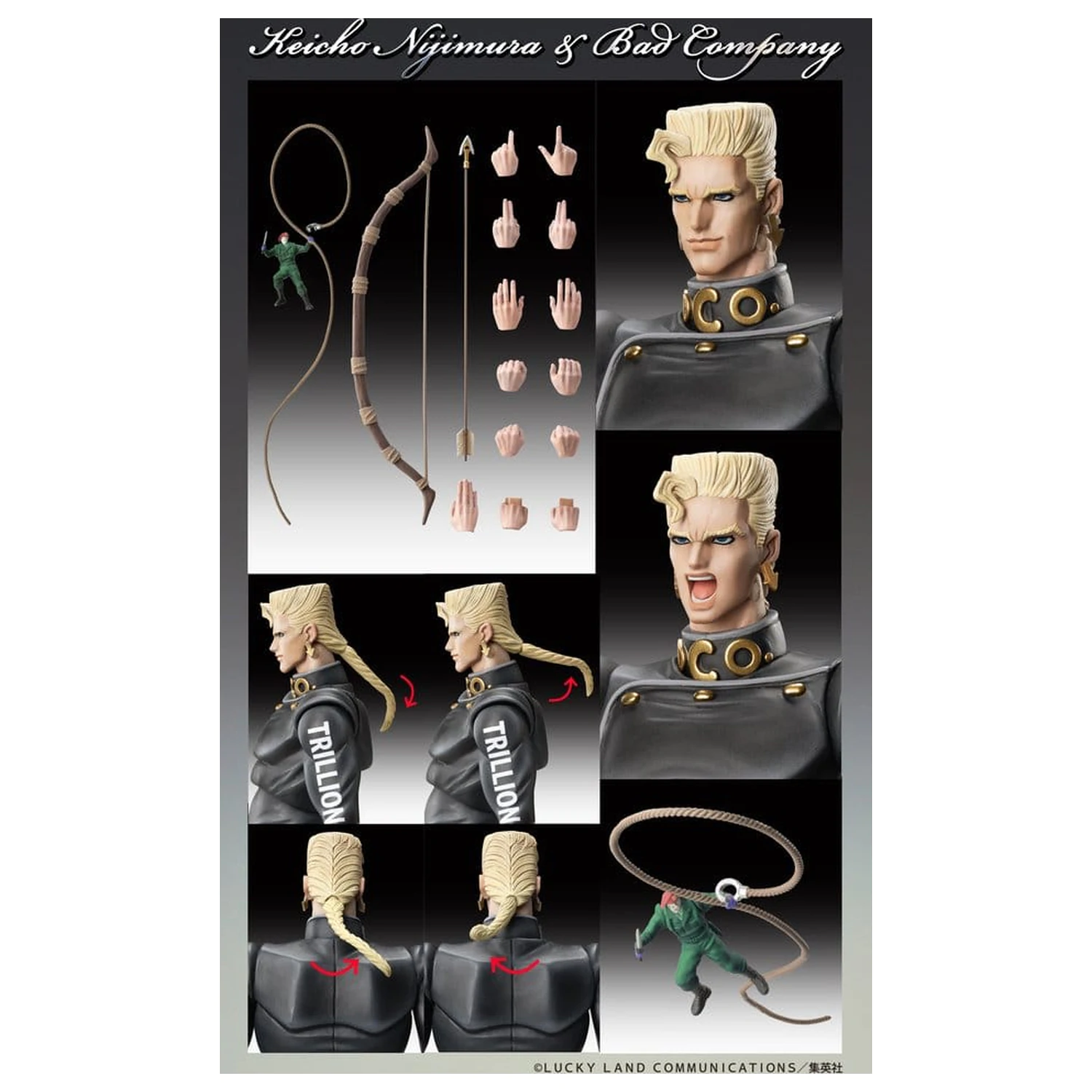 JoJo's Bizarre Adventure: Diamond Is Unbreakable Actionfigur Chozokado Keicho Nijimura & Bad Company 17 cm Produktfoto