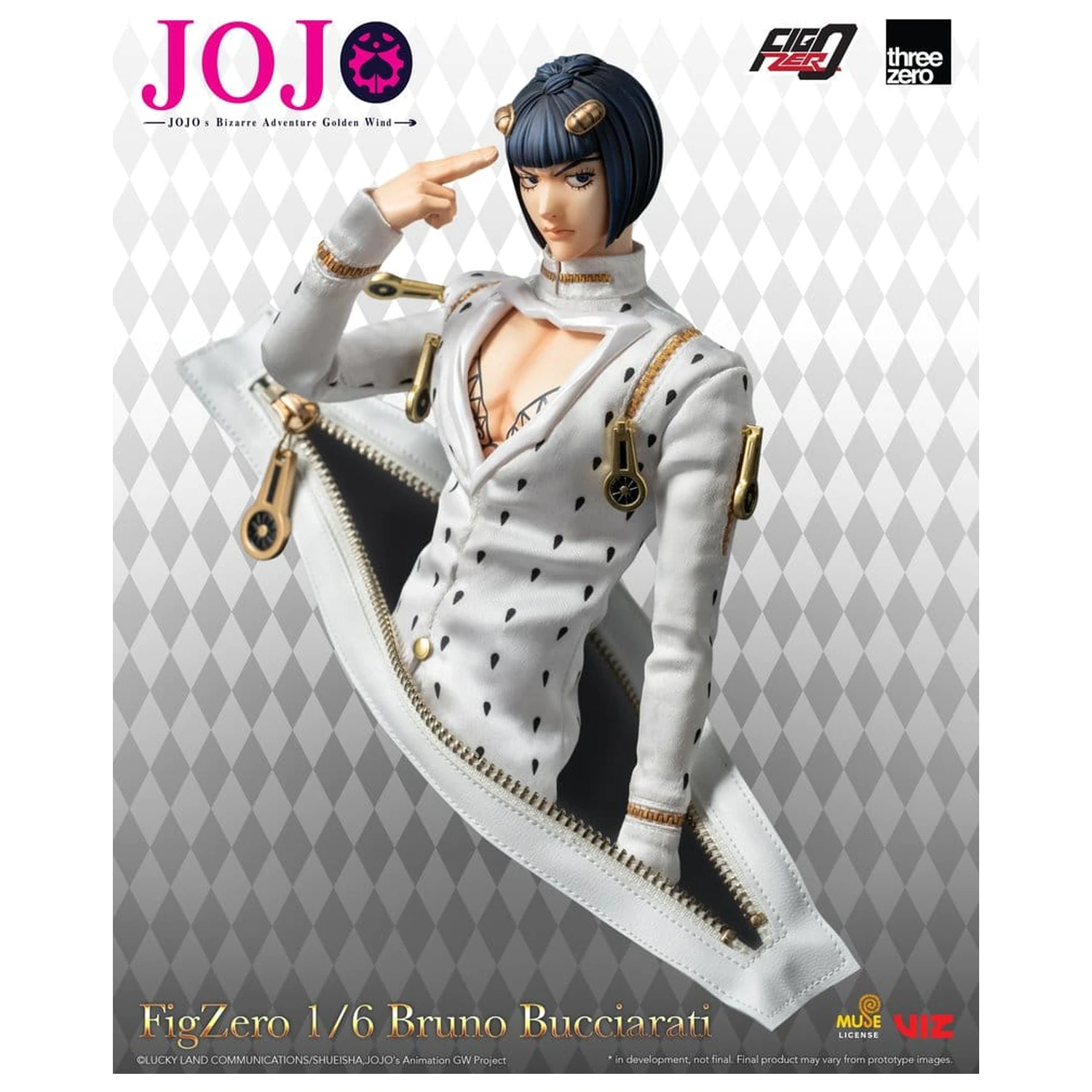 Jojo's Bizarre Adventure: Golden Wind FigZero Actionfigur 1/6 Bruno Bucciarati 31 cm Produktfoto