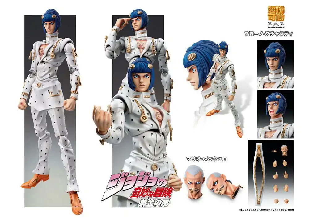 JoJo's Bizarre Adventure Part5 Golden Wind Actionfigur Chozokado Bruno Bucciarati 15 cm (3rd-run) termékfotó