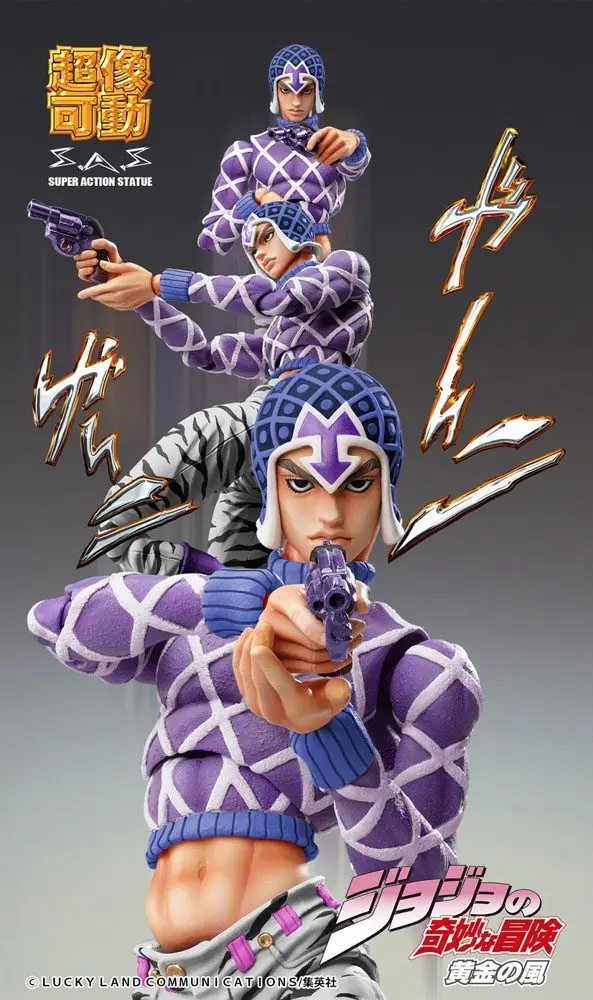 JoJo's Bizarre Adventure Part5 Super Action Action Figur Chozokado (Guido Mista & SP Third) 15 cm termékfotó