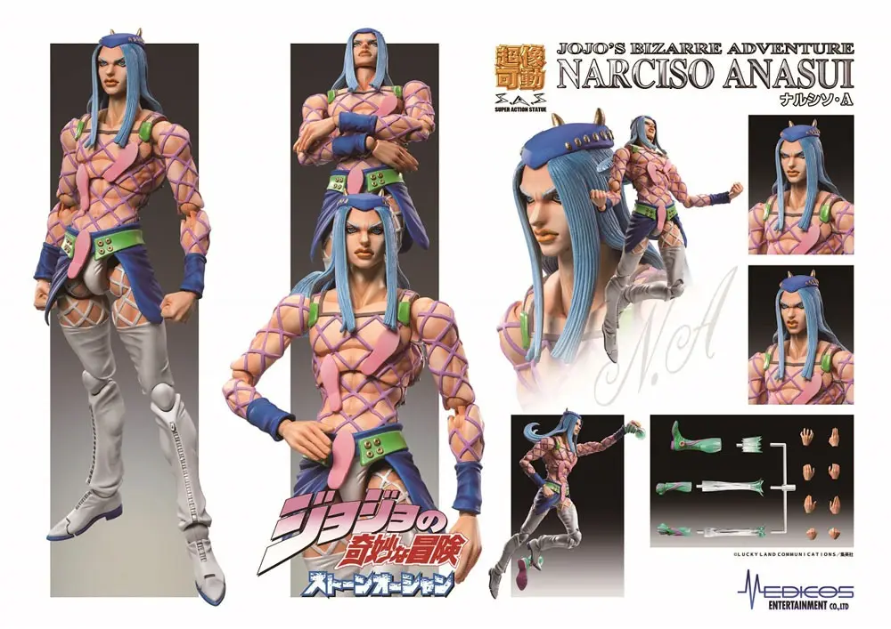 JoJo's Bizarre Adventure Part6 Stone Ocean Actionfigur Chozokado (Narciso A) 15 cm termékfotó