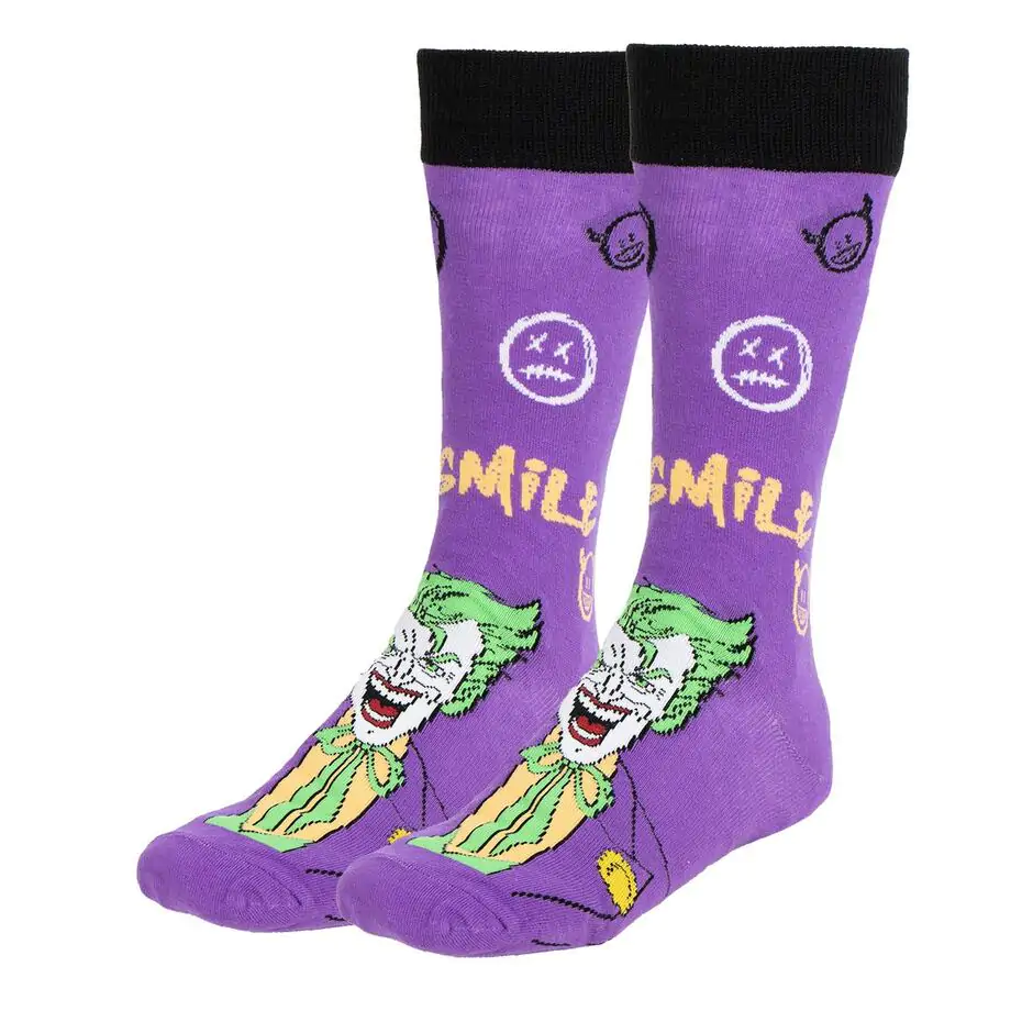 DC Comics Joker 3er Pack erwachsen Socken Produktfoto