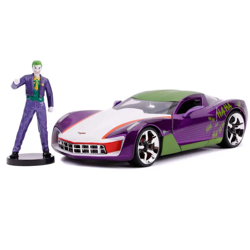 DC comics Joker Chevy Corvette Stingray 2009 car + Figur set Produktfoto