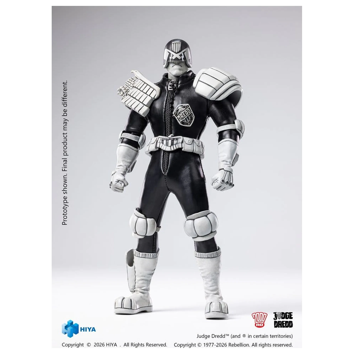 Judge Dredd Exquisite Super Action Figur 1/12 Judge Dredd Black & White Ver. 15 cm Produktfoto