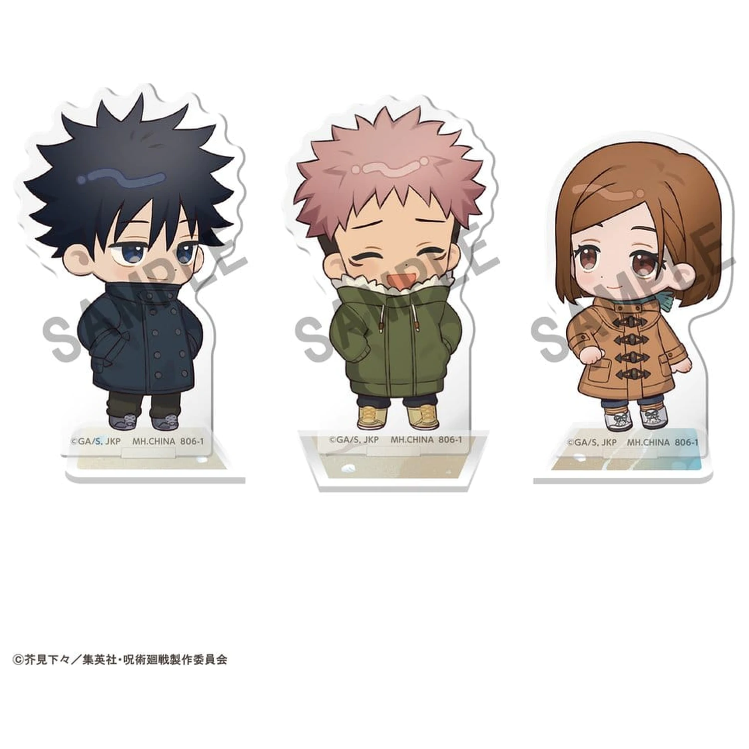 Jujutsu Kaisen Buddycolle Acryl-Aufsteller 5th Anniversary C Megumi Fushiguro, Yuji Itadori & Nobara Kugisaki 10 cm Produktfoto