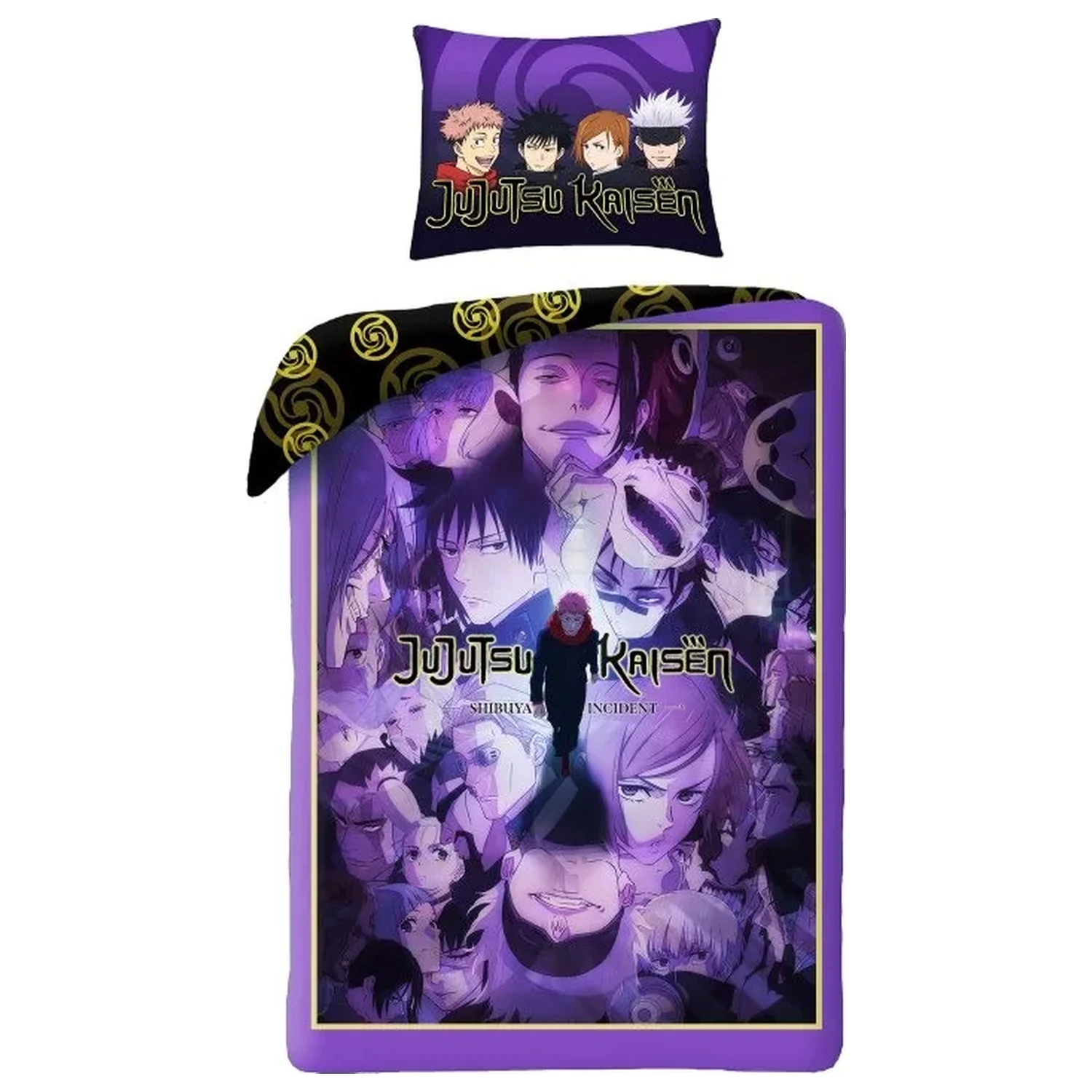 Jujutsu Kaisen Purple Energy Bettbezug Produktfoto