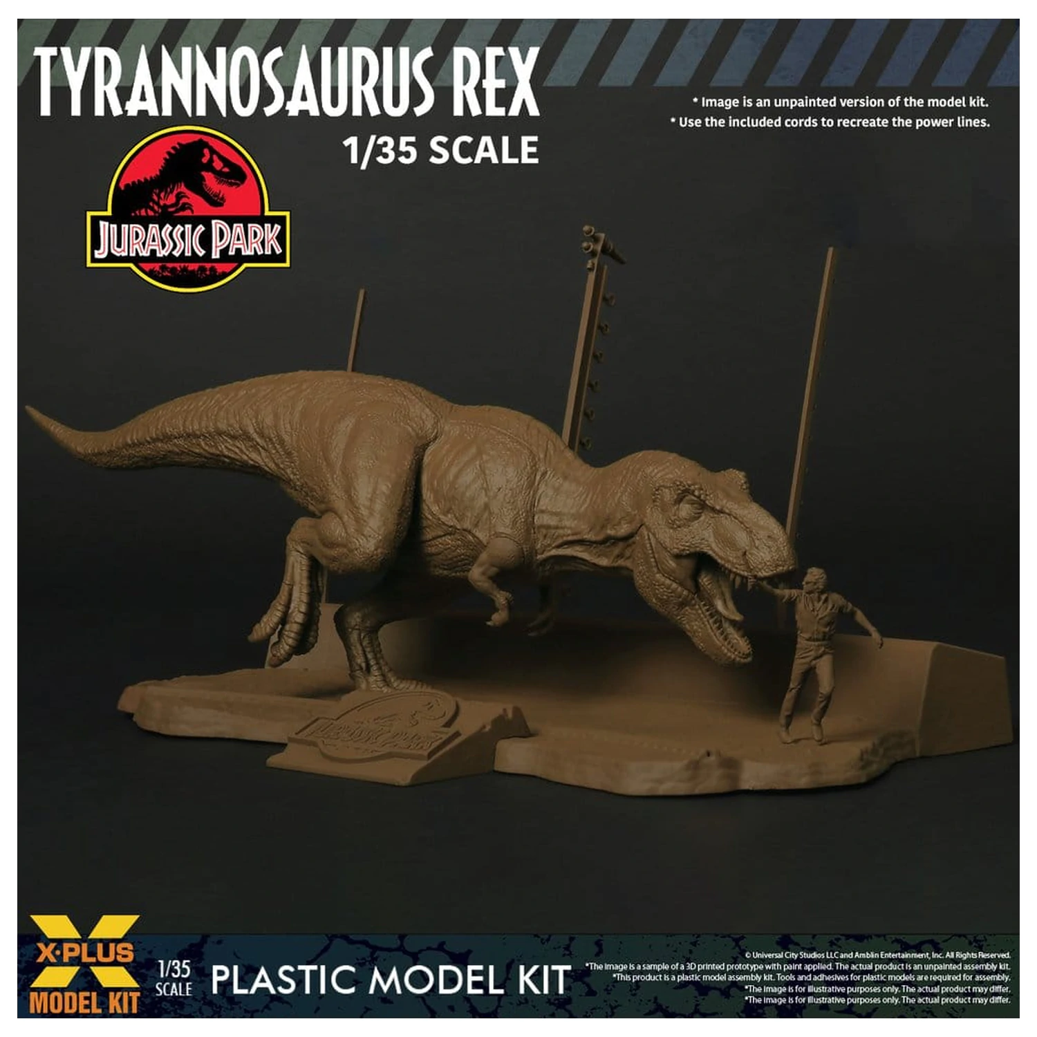 Jurassic Park Kunststoffmodell Bausatz 1/35 Tyrannosaurus Rex 42 cm Produktfoto