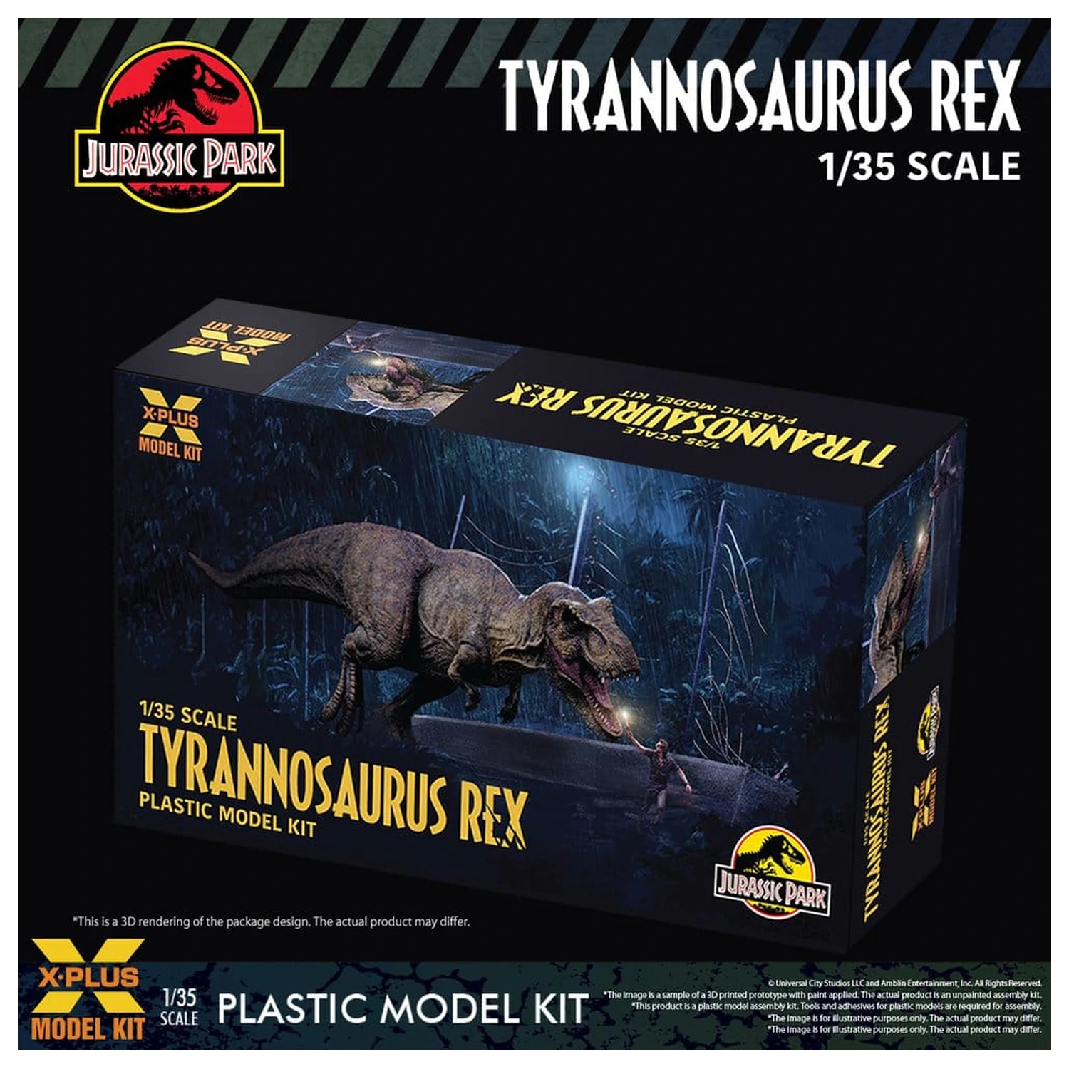 Jurassic Park Kunststoffmodell Bausatz 1/35 Tyrannosaurus Rex 42 cm Produktfoto