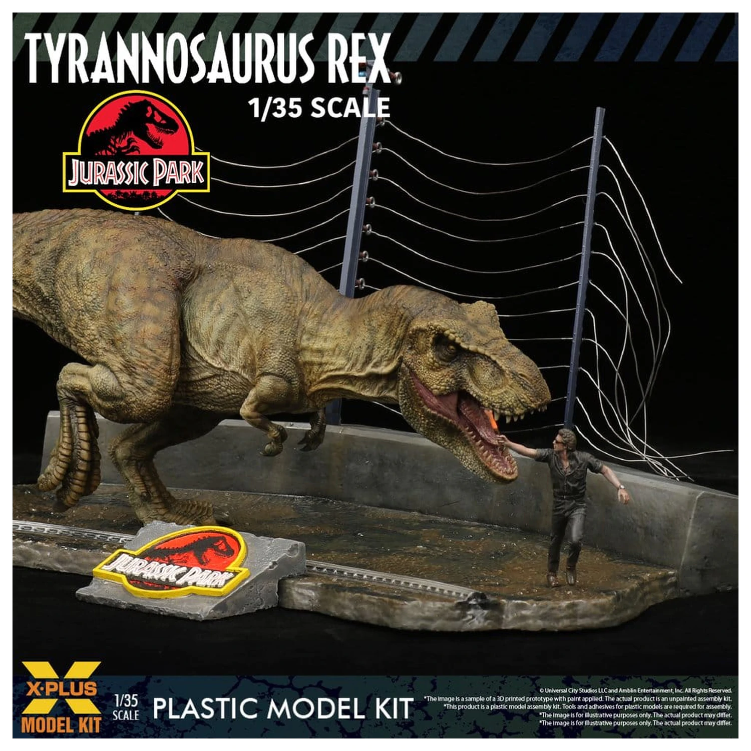 Jurassic Park Kunststoffmodell Bausatz 1/35 Tyrannosaurus Rex 42 cm Produktfoto