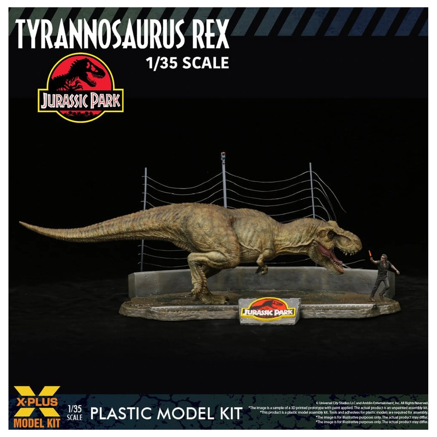 Jurassic Park Kunststoffmodell Bausatz 1/35 Tyrannosaurus Rex 42 cm Produktfoto