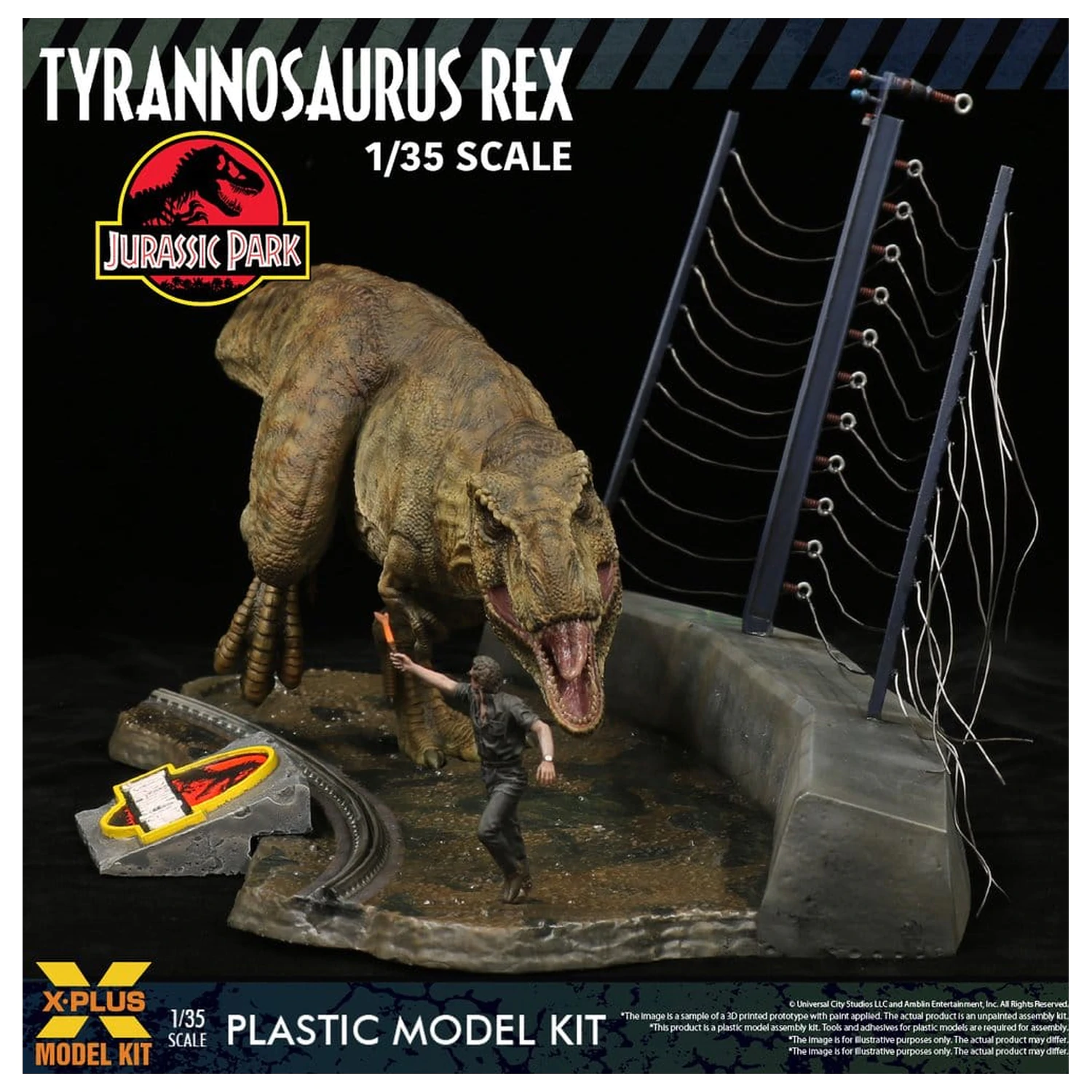 Jurassic Park Kunststoffmodell Bausatz 1/35 Tyrannosaurus Rex 42 cm Produktfoto