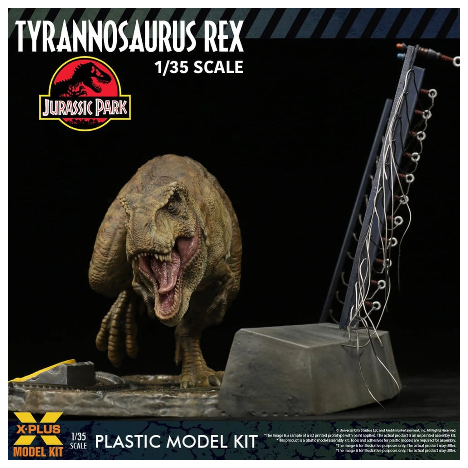Jurassic Park Kunststoffmodell Bausatz 1/35 Tyrannosaurus Rex 42 cm Produktfoto