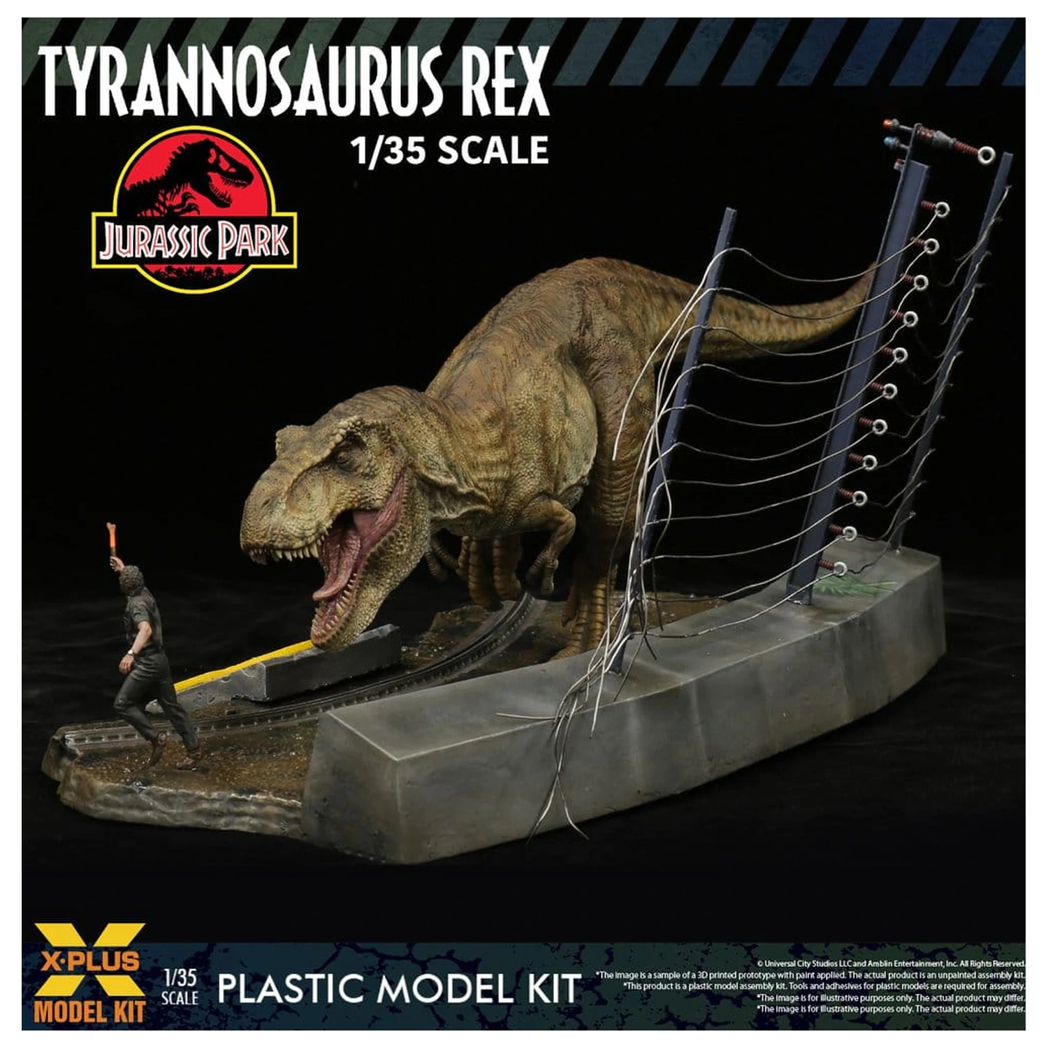 Jurassic Park Kunststoffmodell Bausatz 1/35 Tyrannosaurus Rex 42 cm Produktfoto