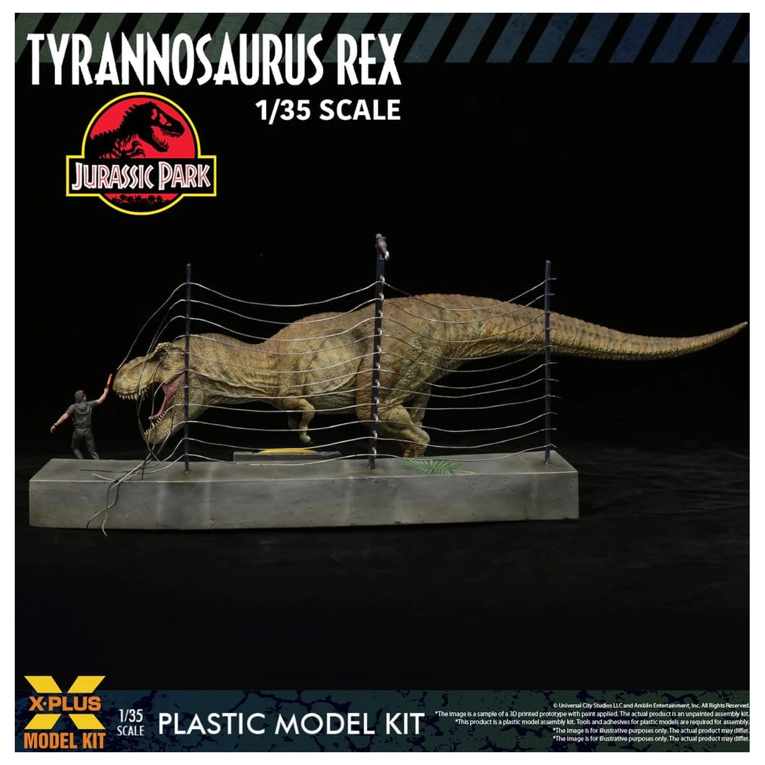 Jurassic Park Kunststoffmodell Bausatz 1/35 Tyrannosaurus Rex 42 cm Produktfoto