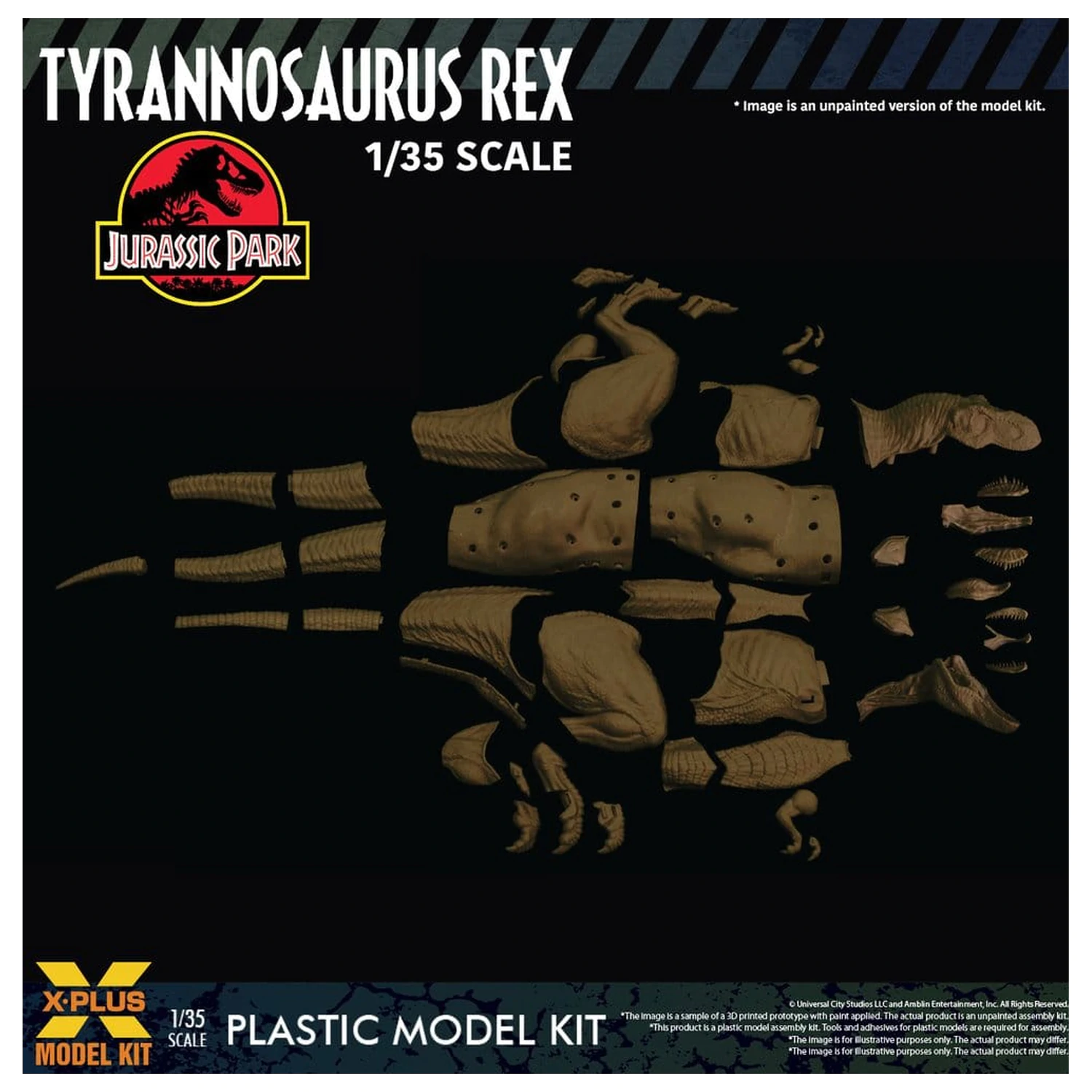Jurassic Park Kunststoffmodell Bausatz 1/35 Tyrannosaurus Rex 42 cm Produktfoto