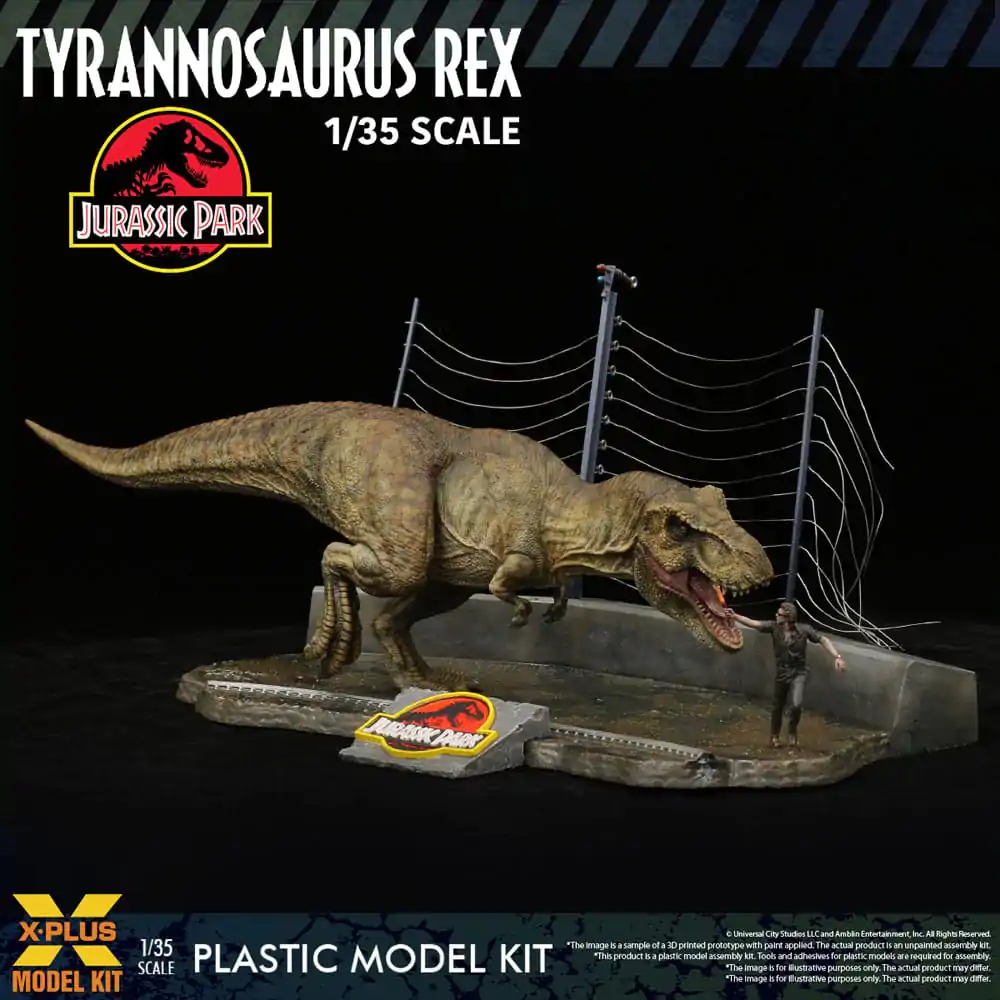 Jurassic Park Plastic Model Kit 1/35 Tyrannosaurus Rex 42 cm termékfotó