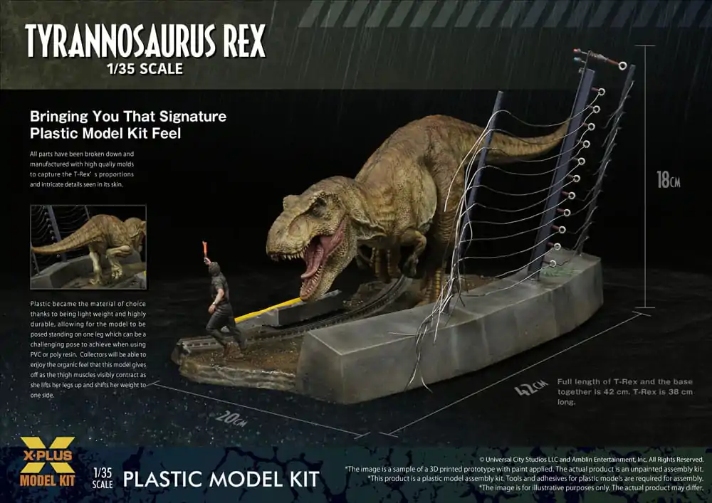 Jurassic Park Plastic Model Kit 1/35 Tyrannosaurus Rex 42 cm Produktfoto