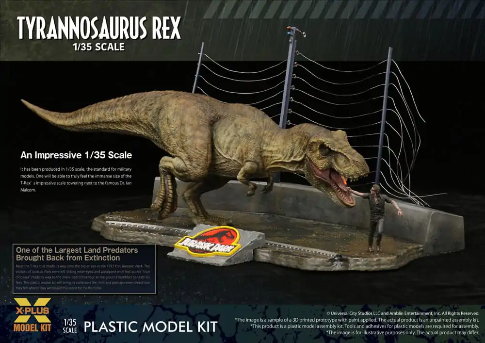 Jurassic Park Plastic Model Kit 1/35 Tyrannosaurus Rex 42 cm Produktfoto