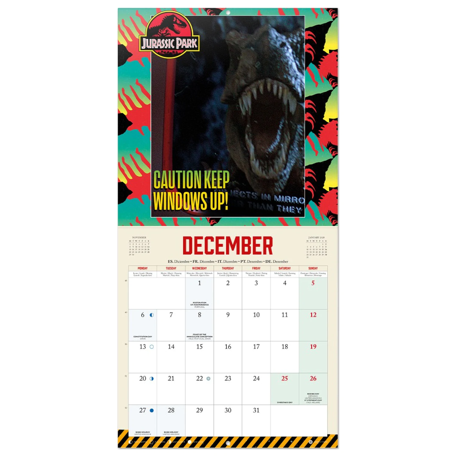 Jurassic Park 2027 Wandkalender 30 x 30 cm Produktfoto
