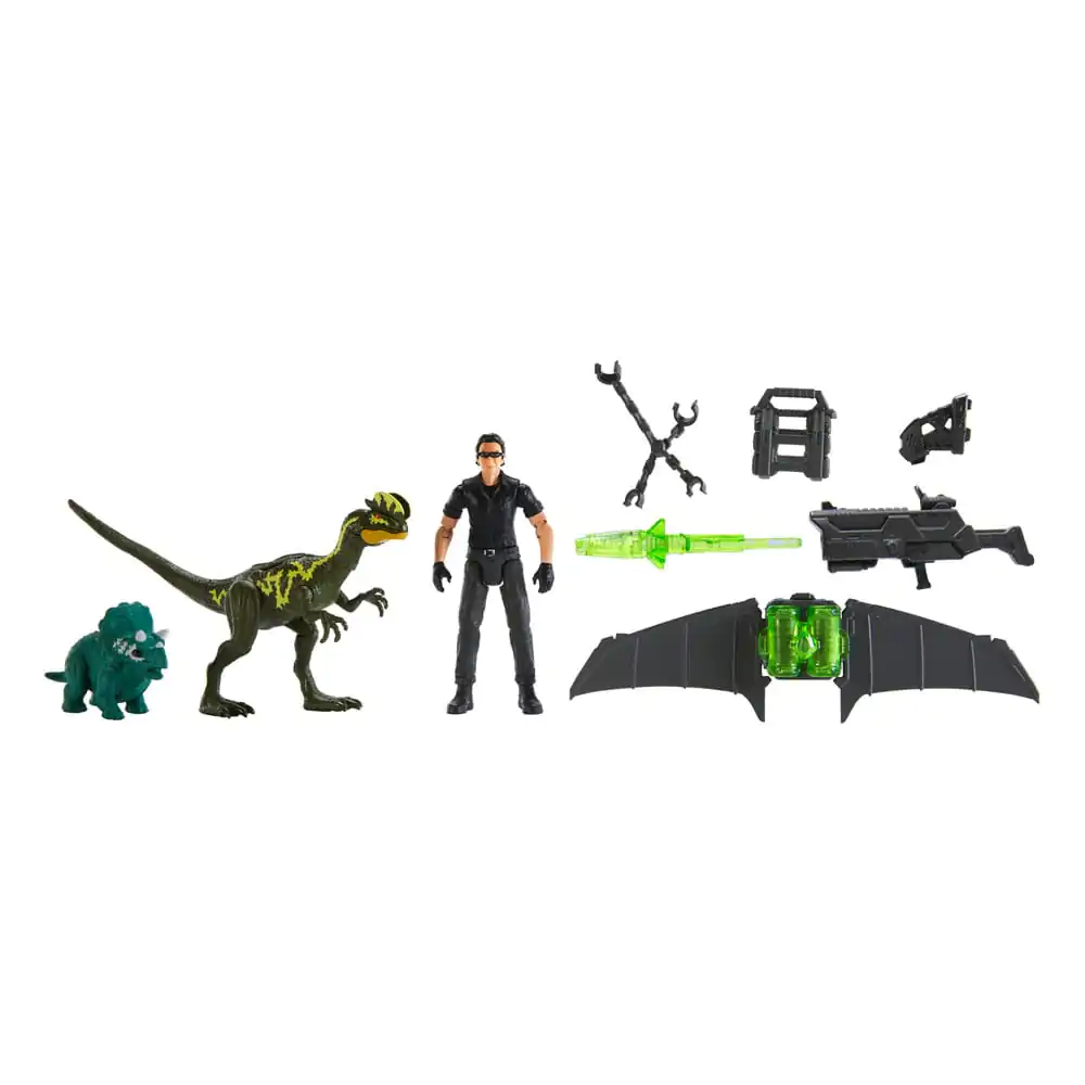Jurassic Park '93 Classic Actionfiguren Dr. Ian Malcolm Glider Escape Pack 10 cm Produktfoto
