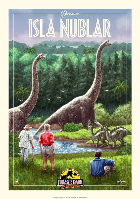 Jurassic Park Kunstdruck 30th Anniversary Edition Isla Nublar Limited Edition 42 x 30 cm termékfotó