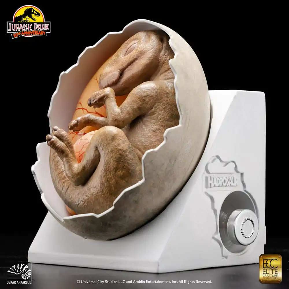 Jurassic Park ECC Elite Creature Line Statue Hadrosaur Egg Hatching 13 cm Produktfoto