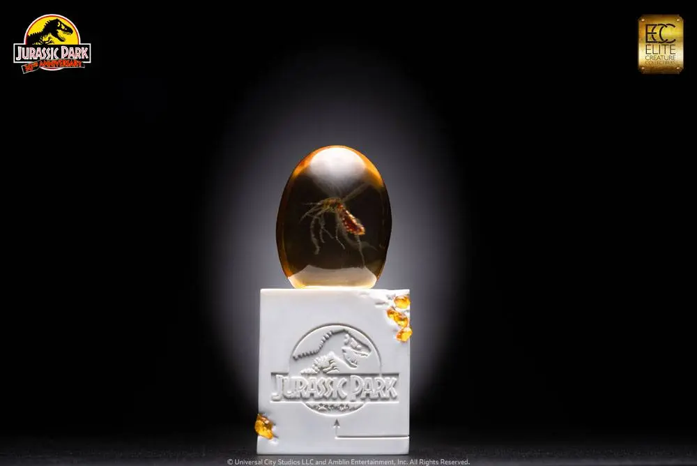 Jurassic Park Statue Elephant Mosquito in Amber 10 cm Produktfoto