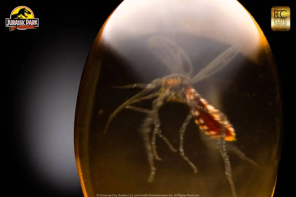 Jurassic Park Statue Elephant Mosquito in Amber 10 cm Produktfoto
