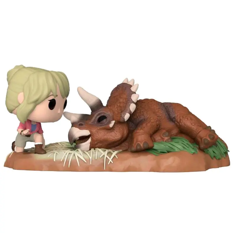 Jurassic Park POP! Moment Vinyl Figur Dr. Sattler with Triceratops Special Edition 9 cm Produktfoto