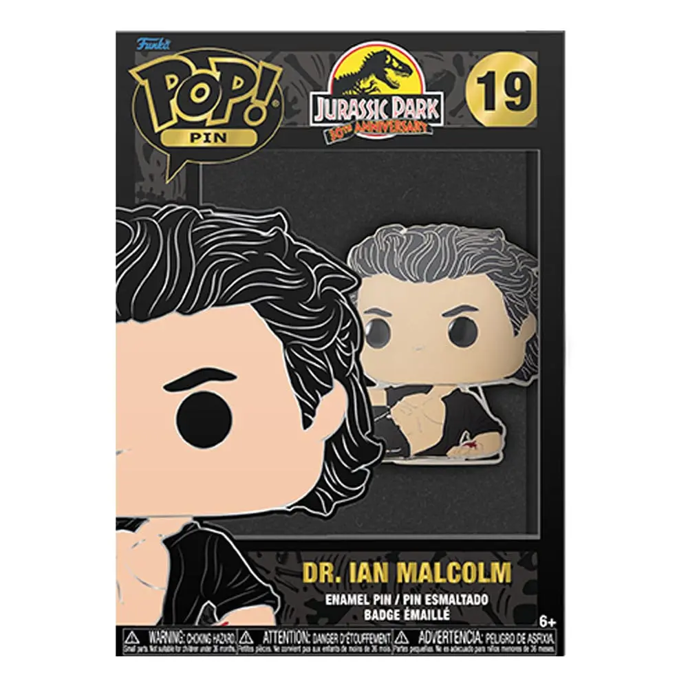 Jurassic Park POP! Pin Ansteck-Pin Dr. Ian Malcolm 10 cm Produktfoto