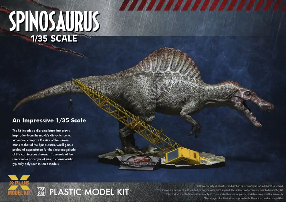 Jurassic Park III Plastic Model Kit 1/35 Spinosaurus 41 cm Produktfoto