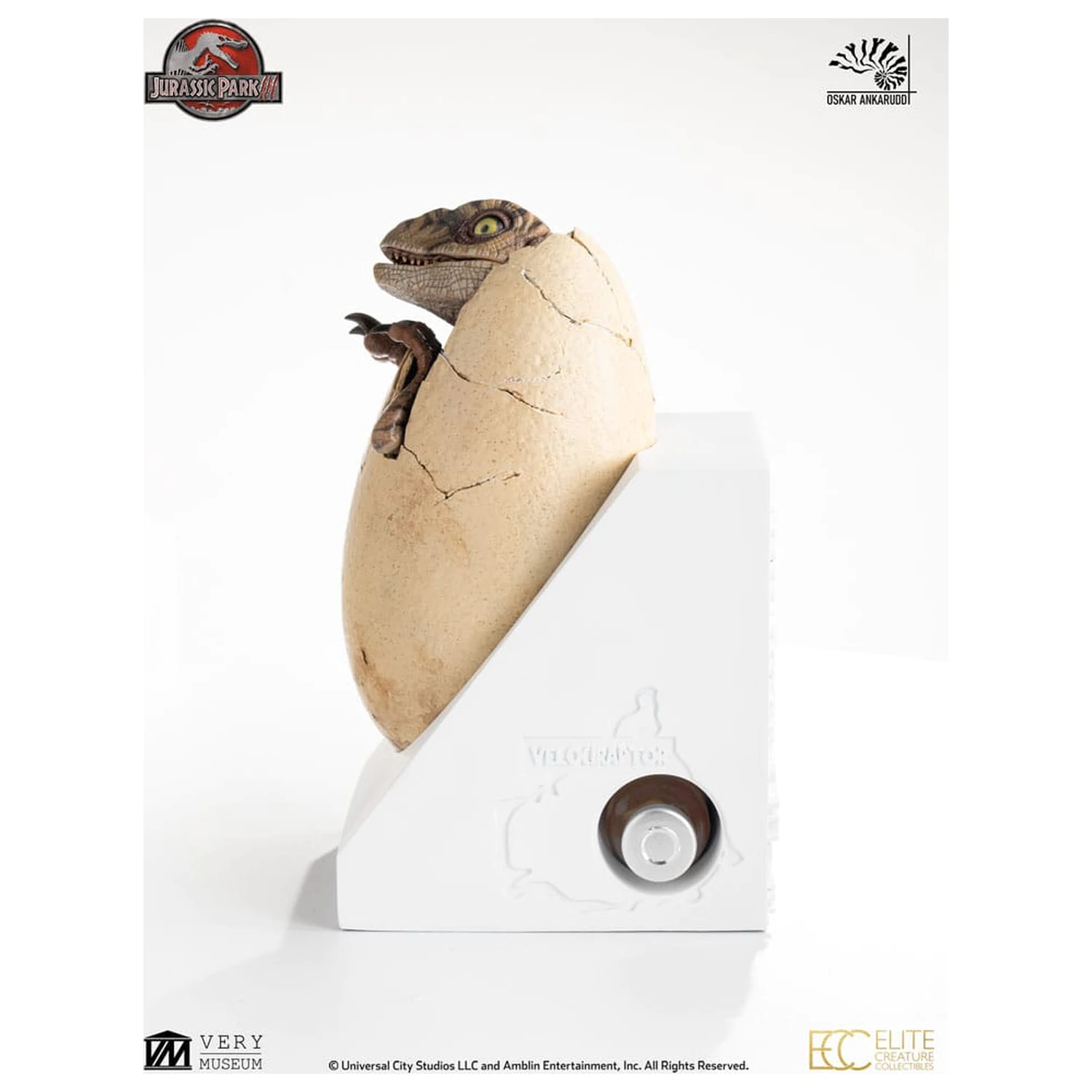Jurassic Park III ECC Elite Creature Line Statue White Queen Hatching Egg 13 cm Produktfoto