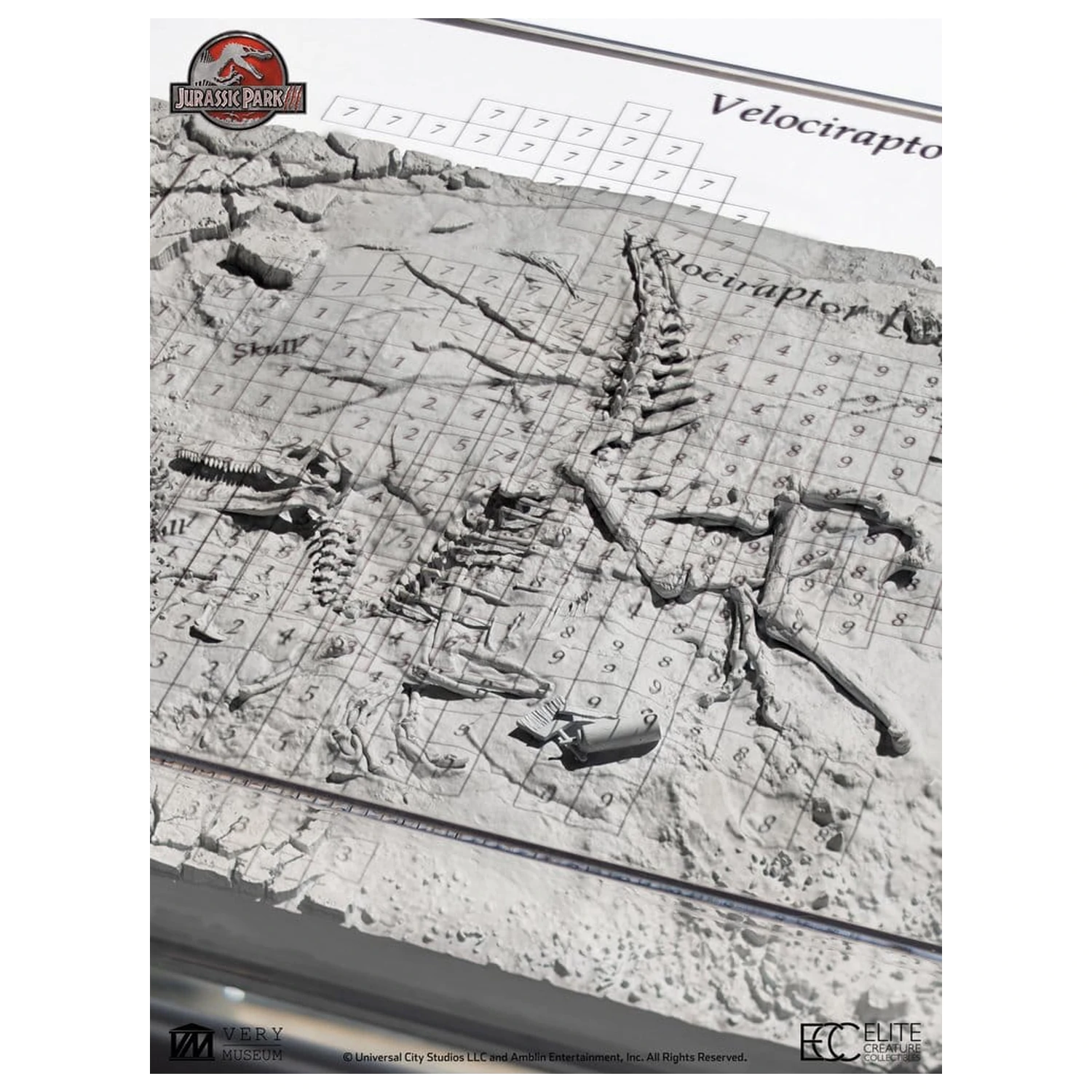 Jurassic Park III Excavation Karte Velociraptor 27 cm Produktfoto
