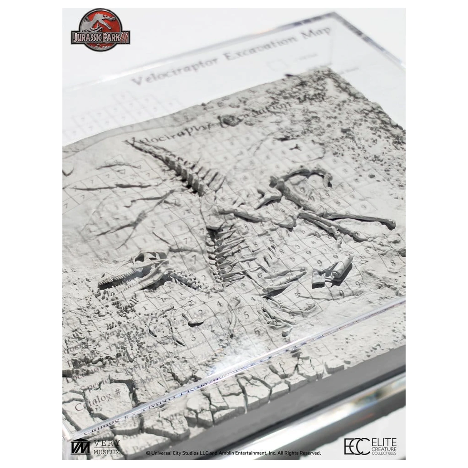 Jurassic Park III Excavation Karte Velociraptor 27 cm Produktfoto
