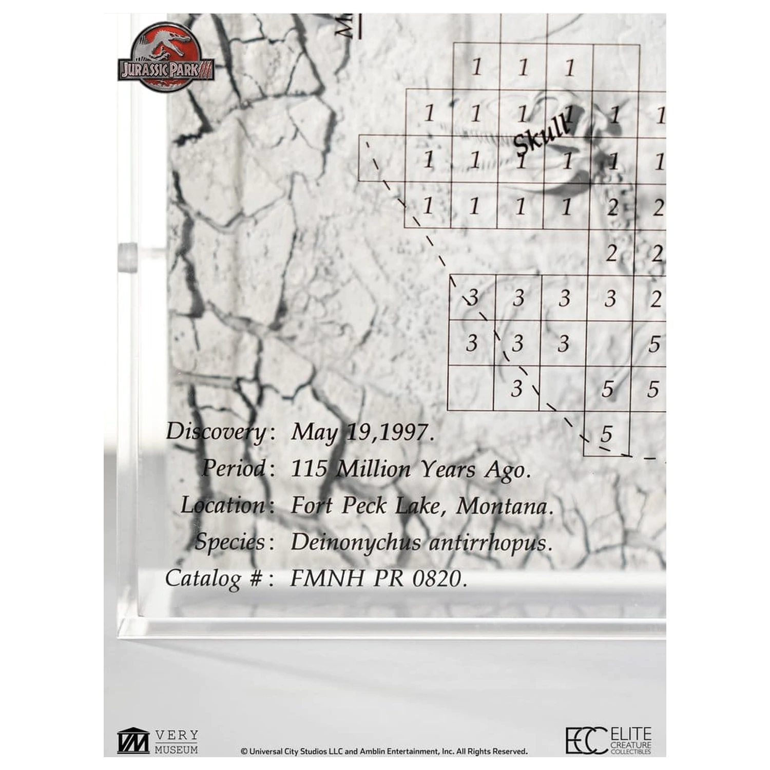 Jurassic Park III Excavation Karte Velociraptor 27 cm Produktfoto