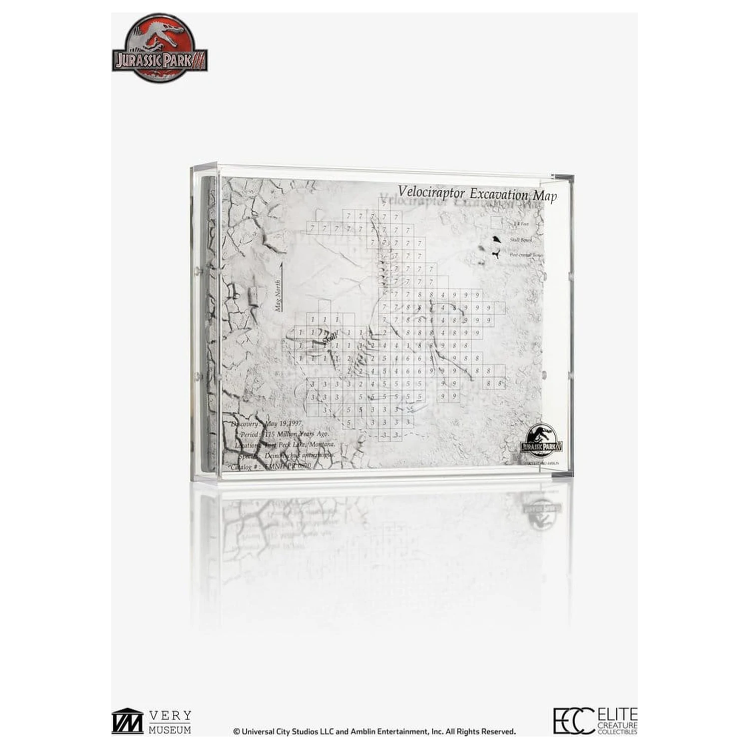 Jurassic Park III Excavation Karte Velociraptor 27 cm Produktfoto