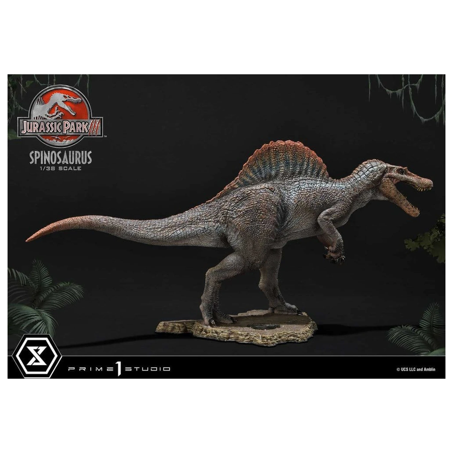 Jurassic Park III (Film) Prime Sammlerfiguren Statue 1/38 Spinosaurus 24 cm Produktfoto