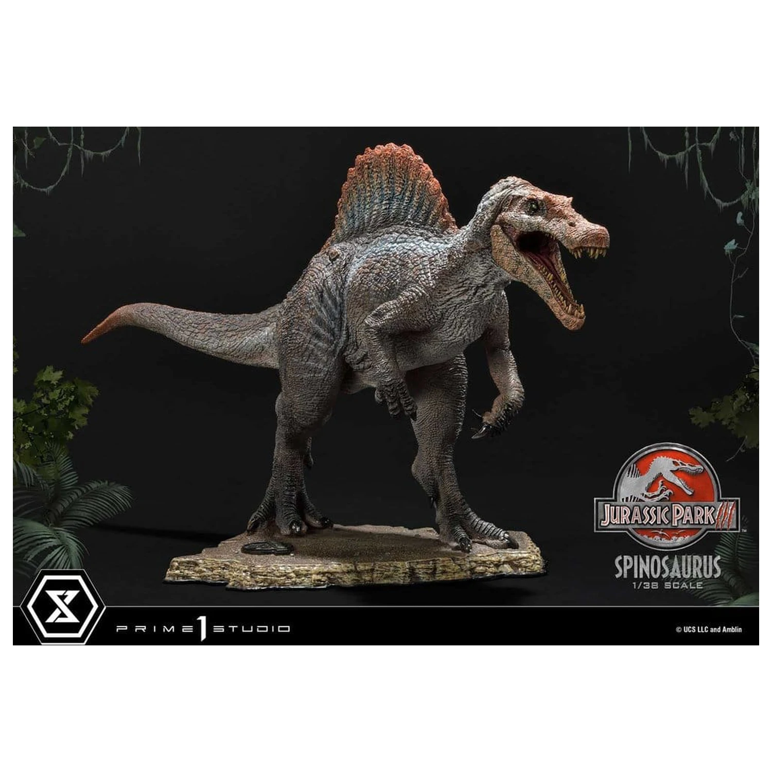 Jurassic Park III (Film) Prime Sammlerfiguren Statue 1/38 Spinosaurus 24 cm Produktfoto