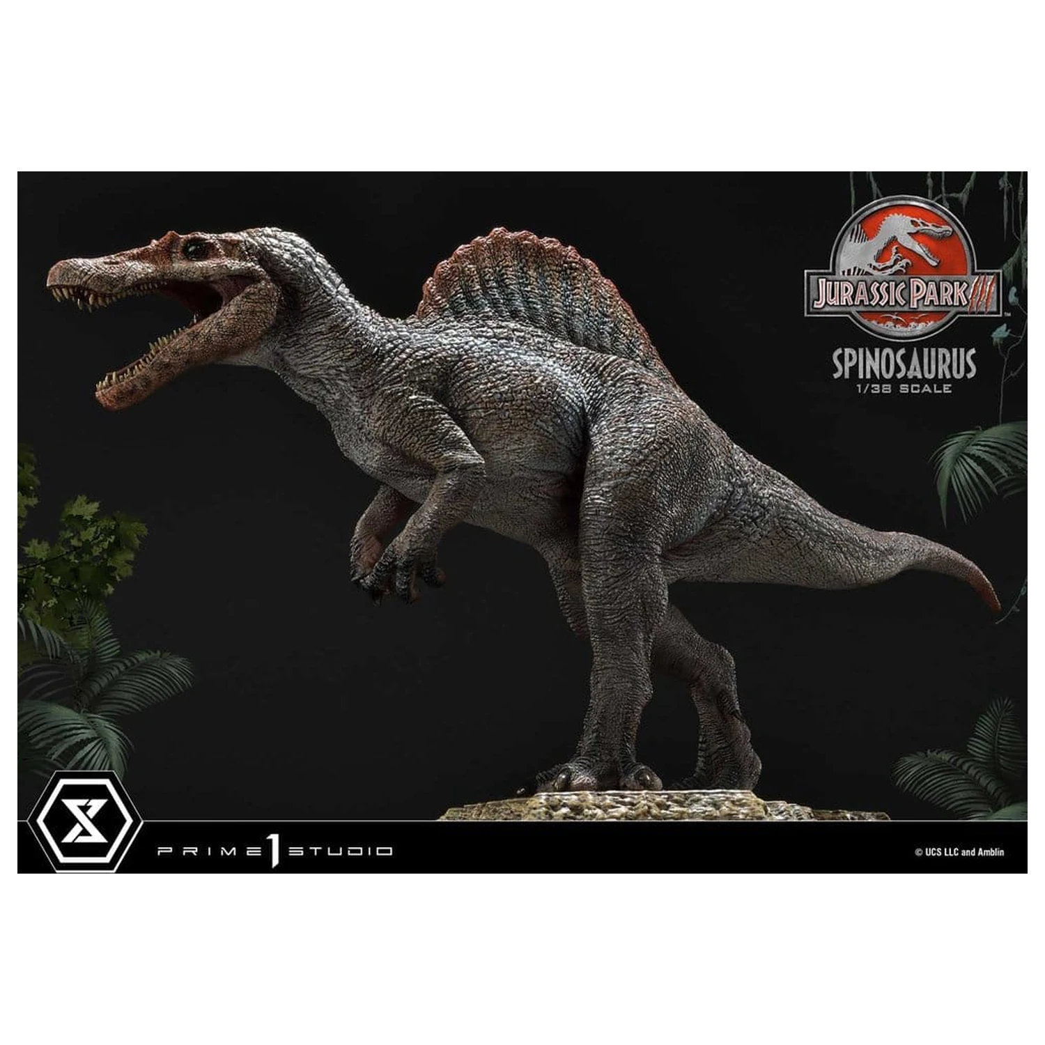 Jurassic Park III (Film) Prime Sammlerfiguren Statue 1/38 Spinosaurus 24 cm Produktfoto