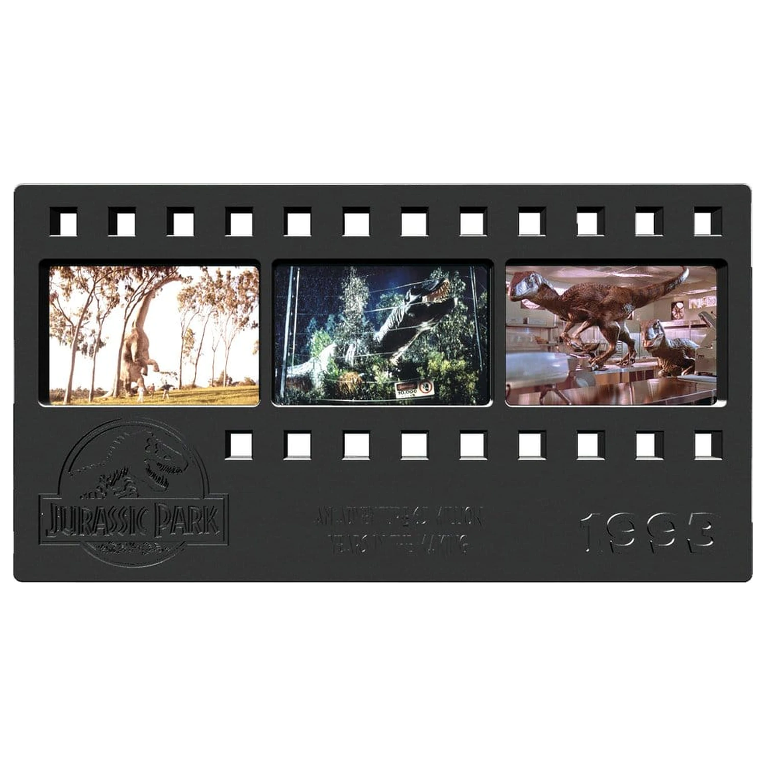 Jurassic Park Barren Metall Filmstreifen Sammlerstück 12 cm Produktfoto