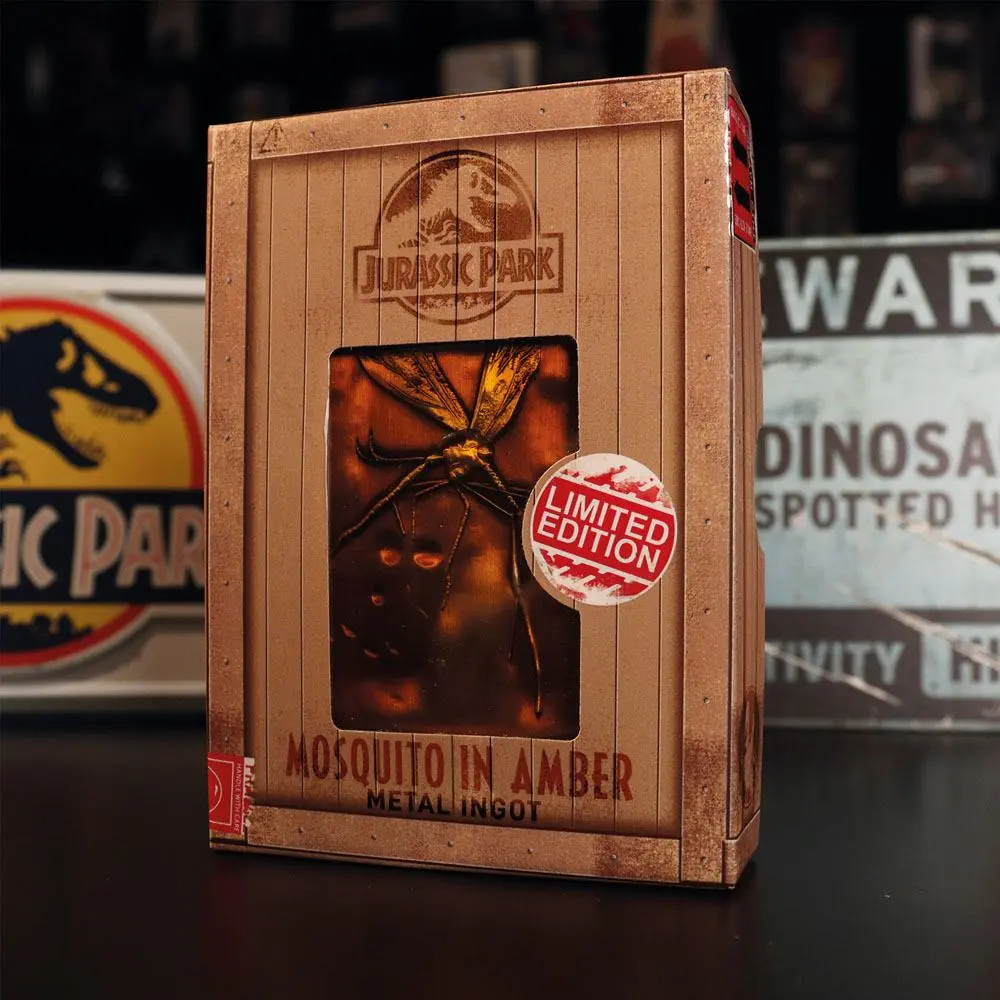 Jurassic Park Metallbarren Mosquito in Amber Limited Edition Produktfoto