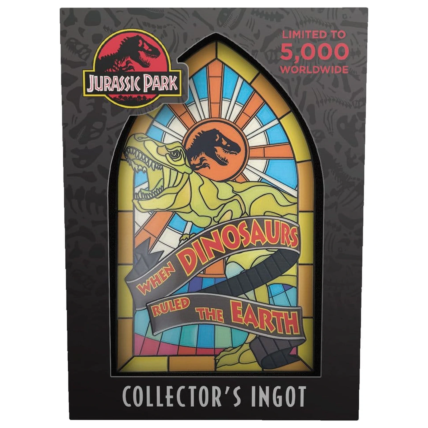 Jurassic Park Barren Buntglas-Stil Metall 11 cm Produktfoto
