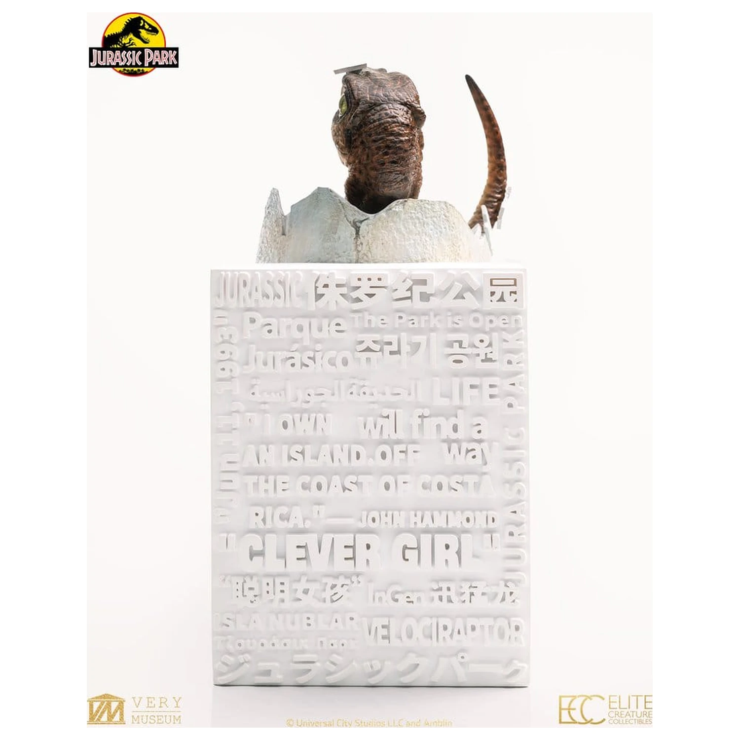 Jurassic Park Nachbildung Büste Velociraptor Hatching Egg 24 cm Produktfoto