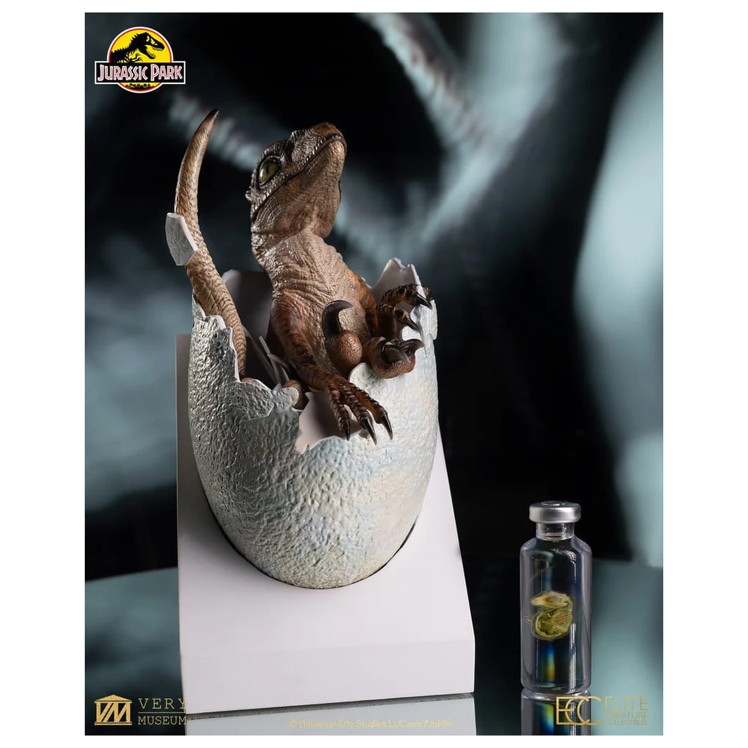 Jurassic Park Nachbildung Büste Velociraptor Hatching Egg 24 cm Produktfoto