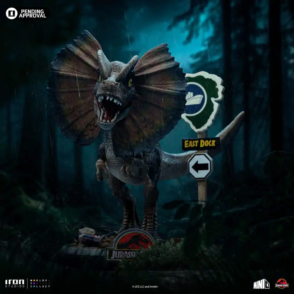 Jurassic Park Mini Co. PVC Statue Dilophosaurus 12 cm termékfotó