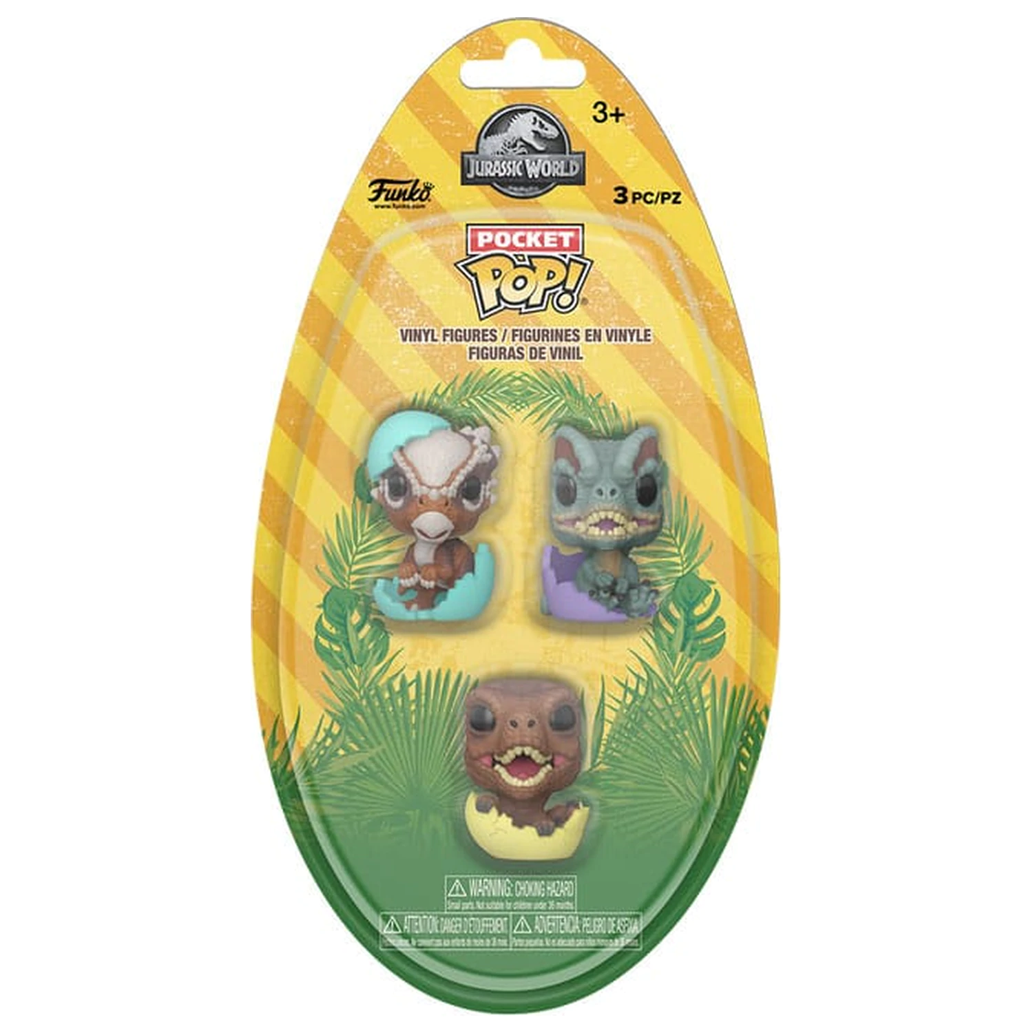 Jurassic Park Pocket Funko POP! Vinyl Figur Easter Egg 3er-Pack Dinos 4 cm Produktfoto