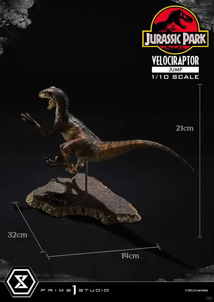 Jurassic Park Prime Collectibles Statue 1/10 Velociraptor Jump 21 cm termékfotó