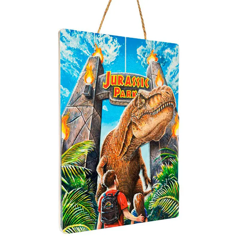 Jurassic Park WoodArts 3D hölzerne Wandkunst Rex Attack 30 x 40 cm Produktfoto