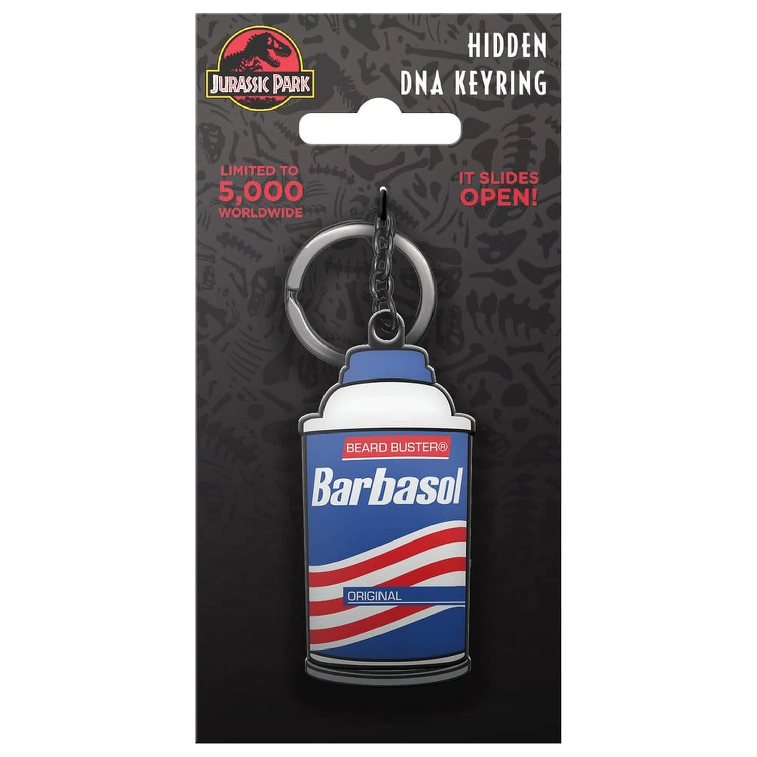 Jurassic Park Schlüsselanhänger Sliding Barbasol Can Produktfoto