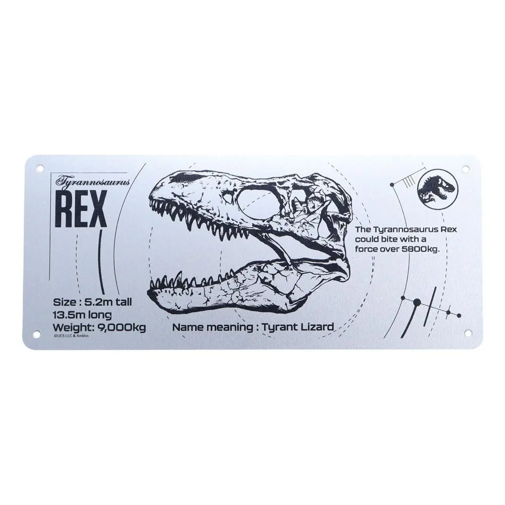 Jurassic Park Blechschild T-Rex Schematic Produktfoto